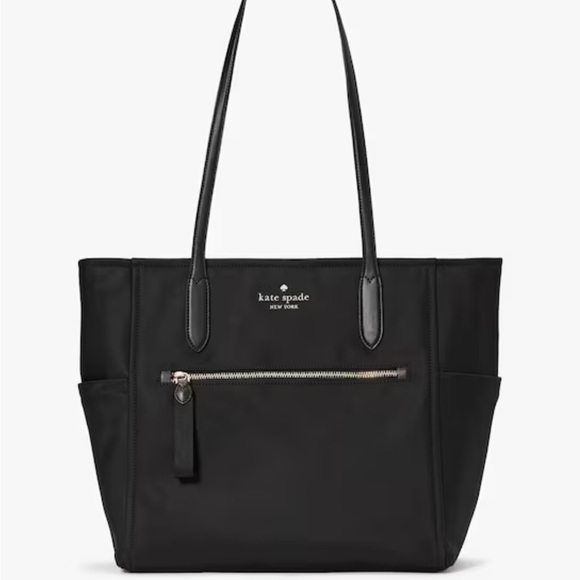 kate spade Handbags - NWT, Kate Spade Black Nylon Chelsea Tote Bag!